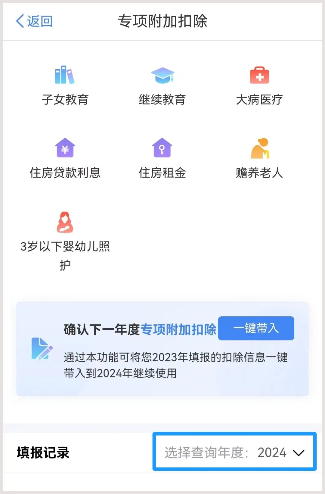 专项附加扣除项目
